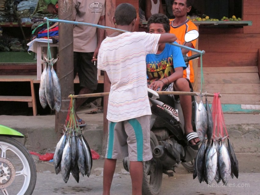 Dobo market on the Aru islands